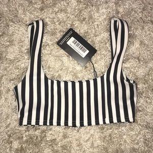 Pinstripe crop top